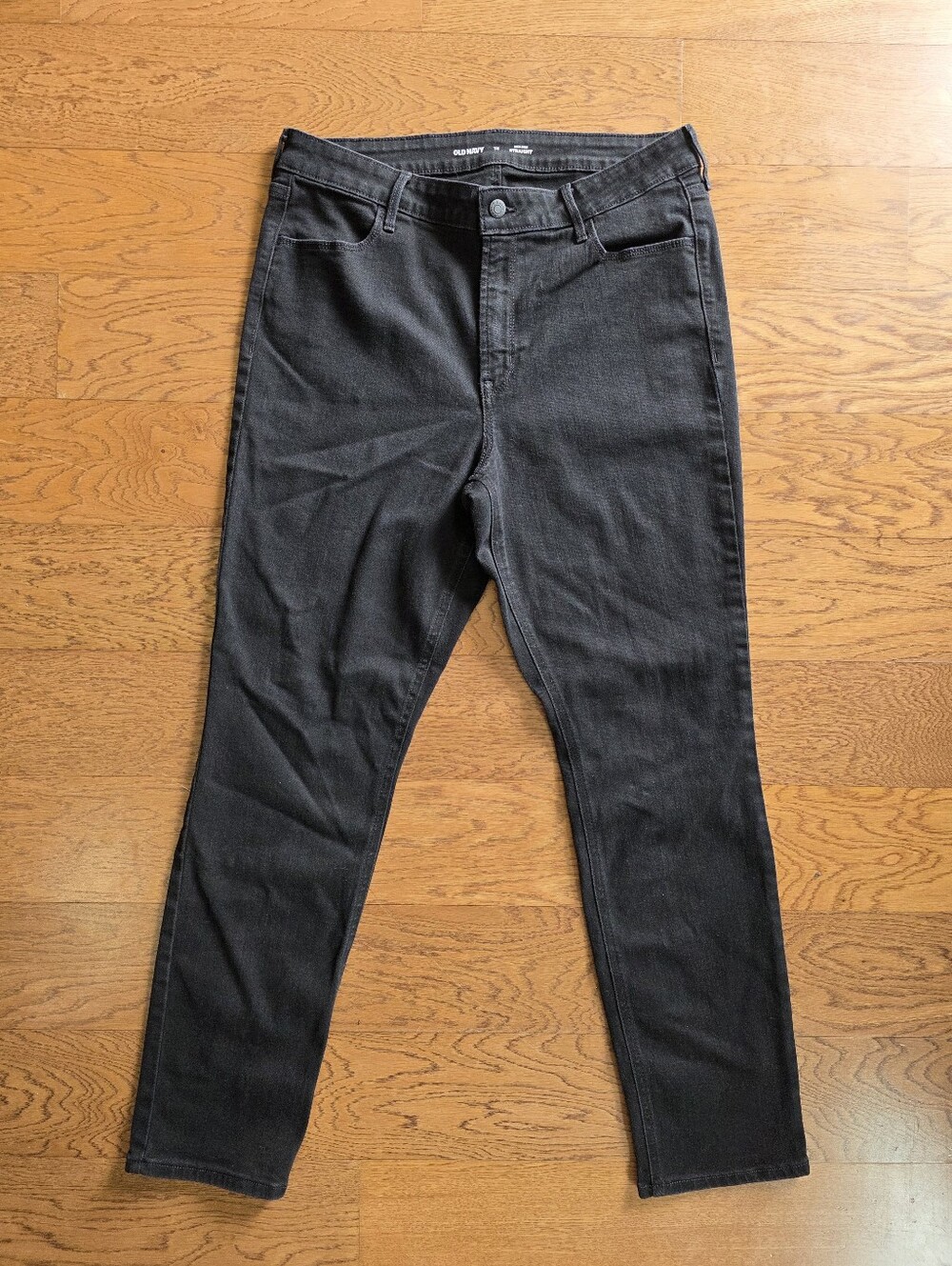 Old Navy High Rise Straight Jeans Black Size 14